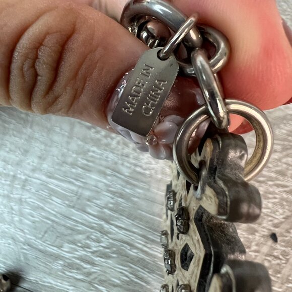 Coach Vintage Gem Snowflake Bag Charm Keychain hangtag - Picture 3 of 5